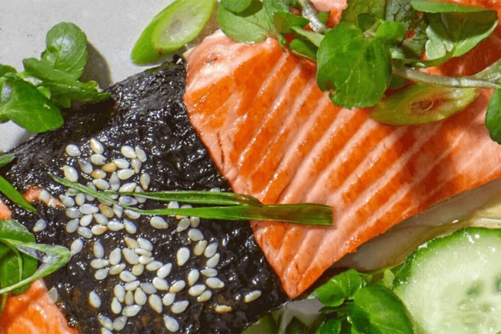 NoriandSesame Wrapped Salmon Transition Medical Weight Loss